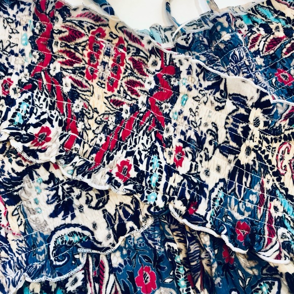 By Anthropologie Smocked Gauze Criss-Cross Dress.  XS. - Picture 10 of 11